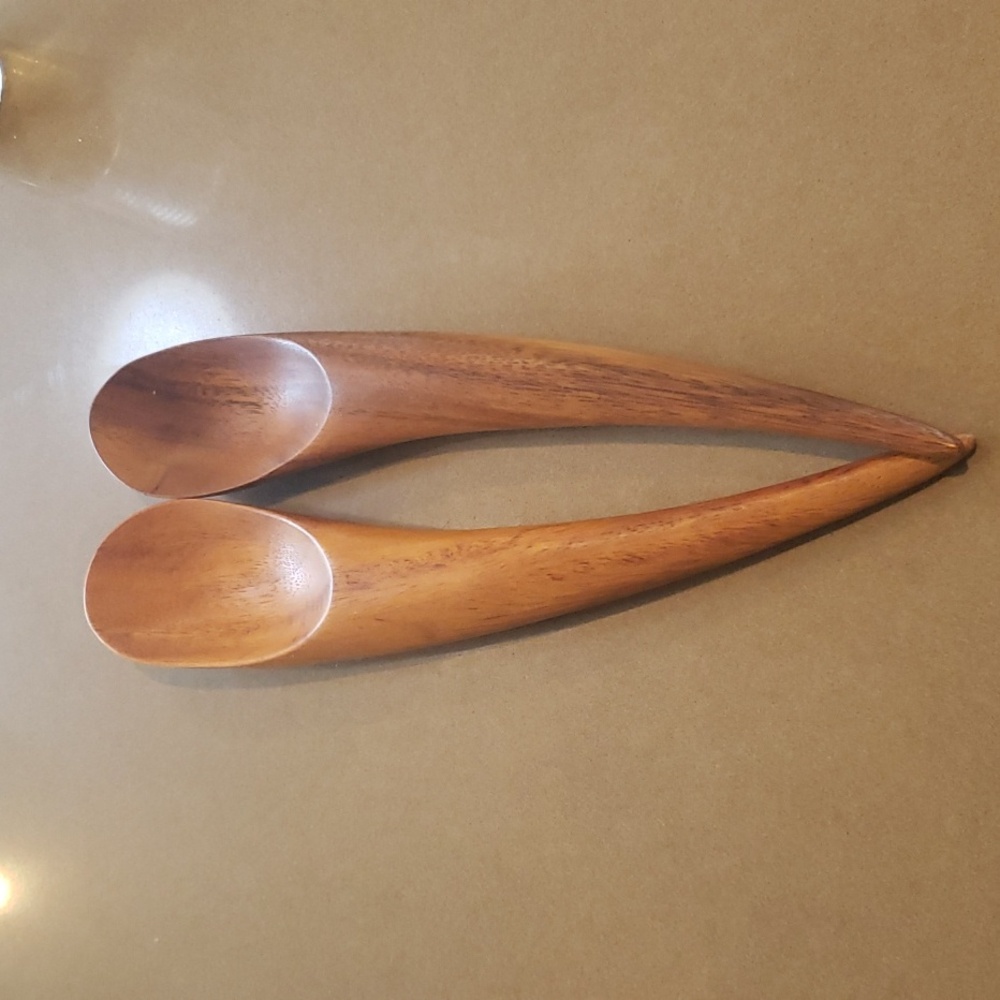Elegant Wooden Serving Spoons 12 inches